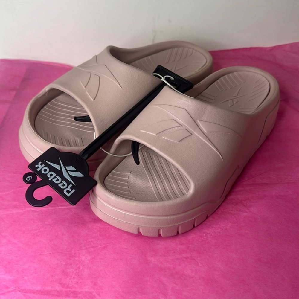 Reebok Women's Pink Slide Sandals